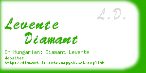 levente diamant business card